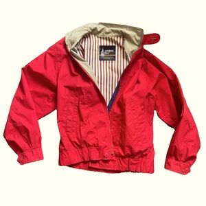 Red London Fog jacket, Size Small
